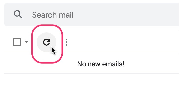Gmail dummy refresh button